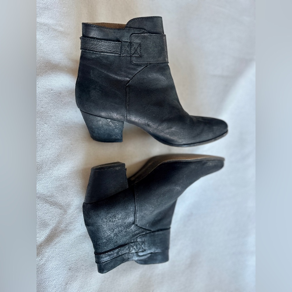 FREE PEOPLE Belleville Black Leather Ankle Boots | Women’s 8.5 - Picture 9 of 10